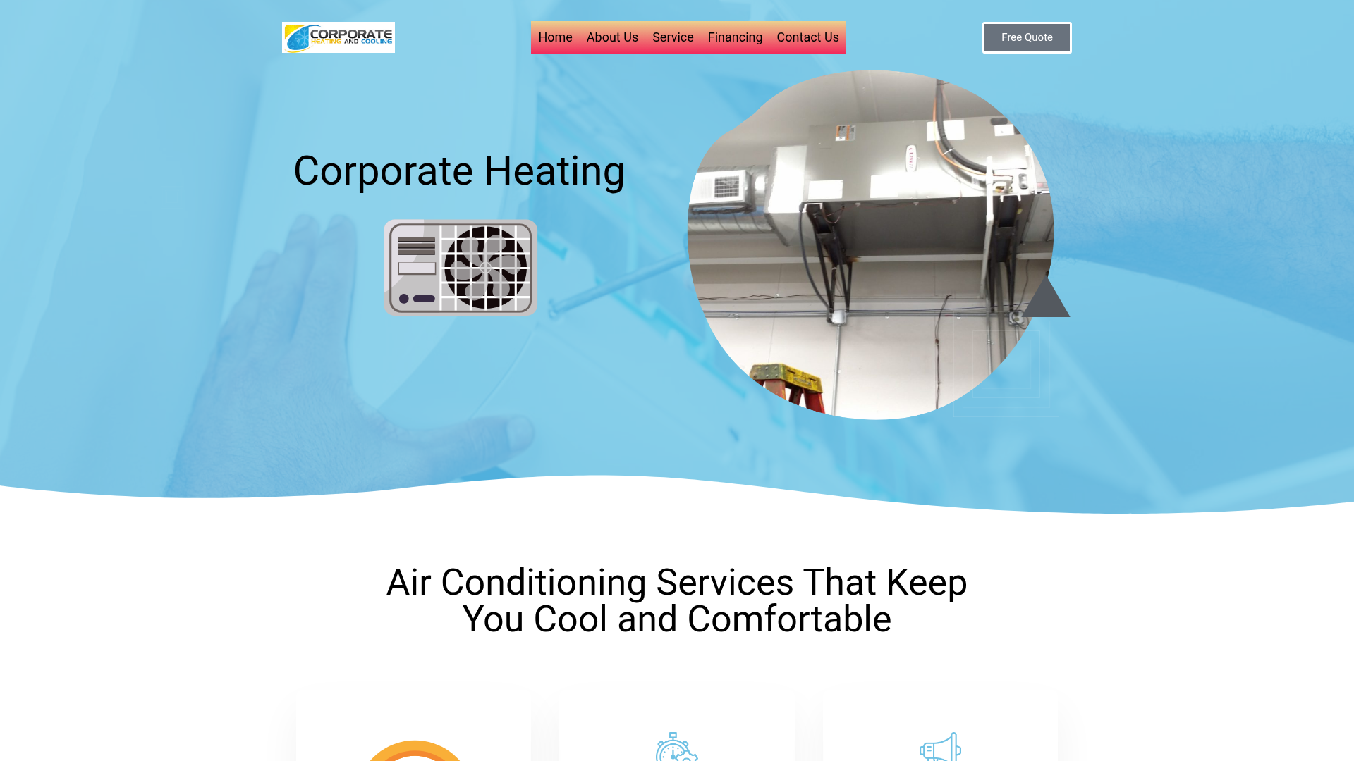 Go Corporate Heating website screenshot